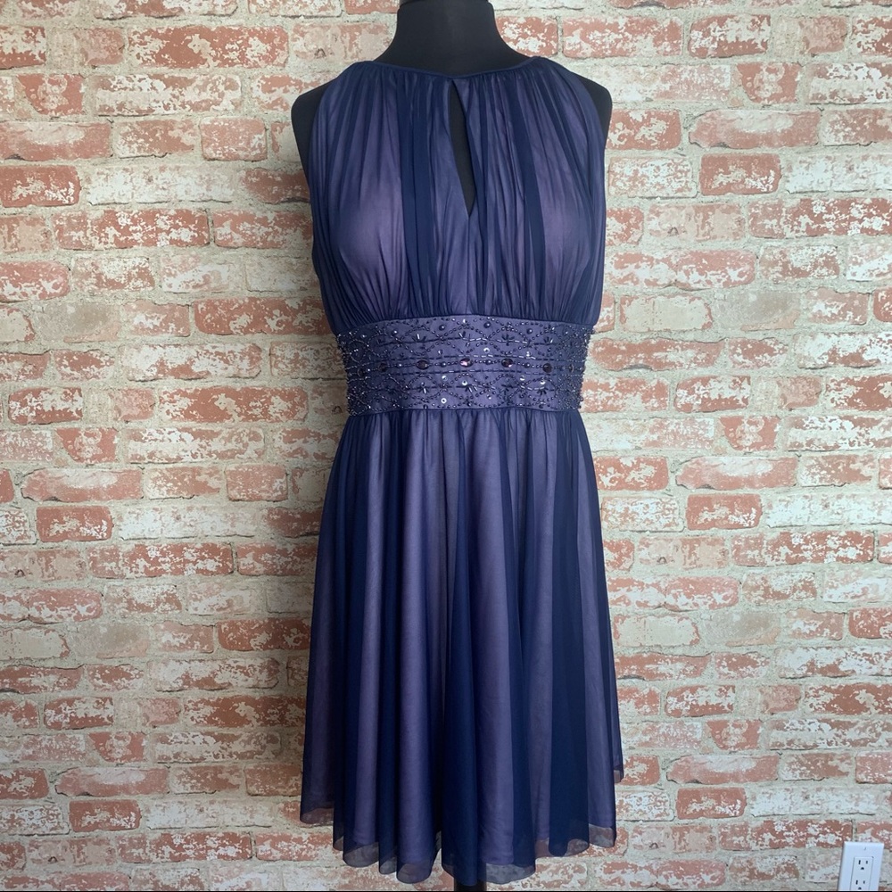Jessica Howard Sleeveless Dress NWT Halter Embellished Waist